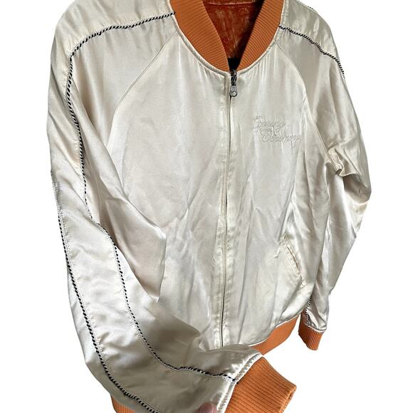 Opening Ceremony Reversible Silk Velvet Bomber Jacket S - Picture 3 of 8